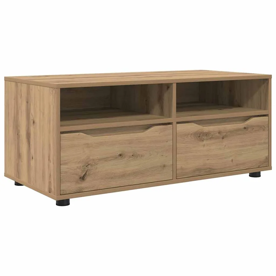 Meuble TV 100 x 48 x 43 cm Chêne artisanal Bois d'ingénierie - 2