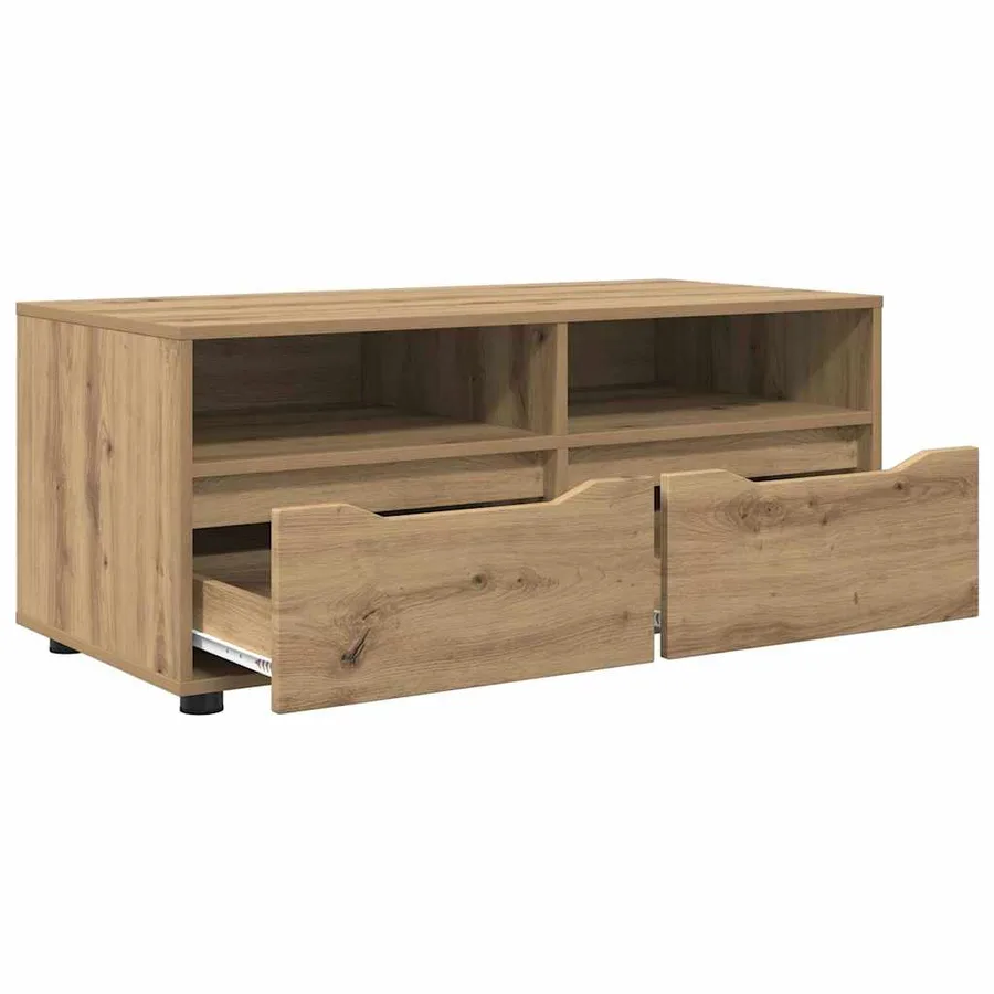 Meuble TV 100 x 48 x 43 cm Chêne artisanal Bois d'ingénierie - 5