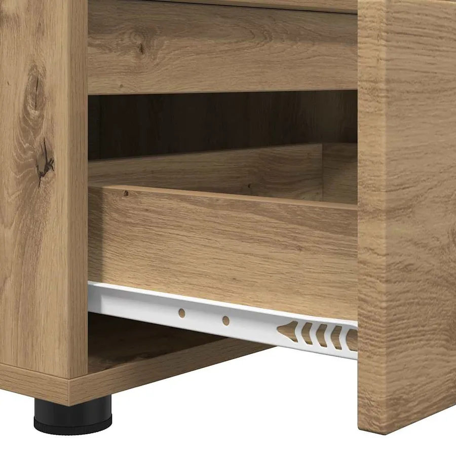Meuble TV 100 x 48 x 43 cm Chêne artisanal Bois d'ingénierie - 9
