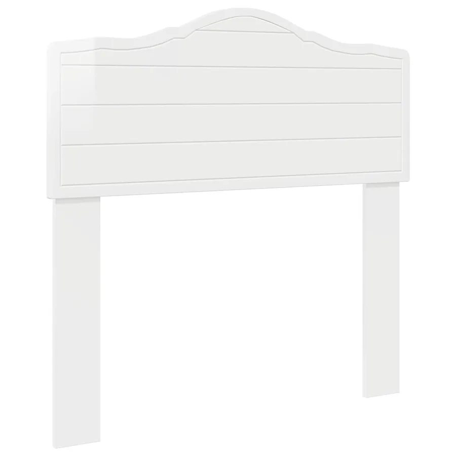 Tête de lit Blanc Brillant Bois d'ingénierie - 2