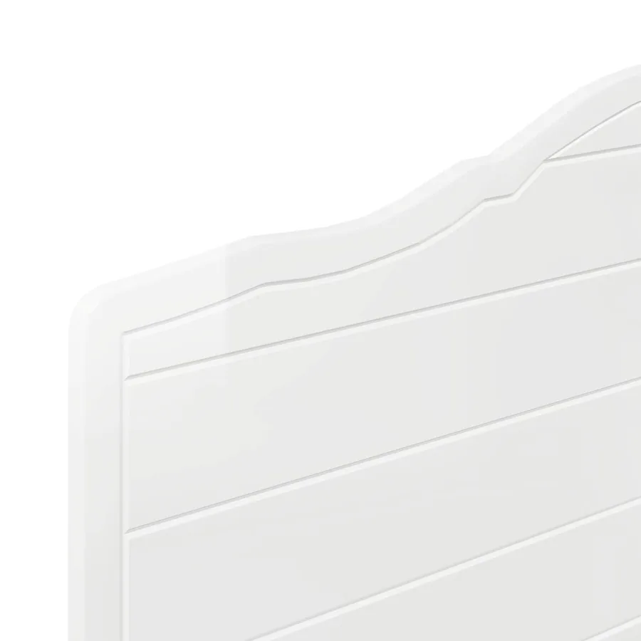 Tête de lit Blanc Brillant Bois d'ingénierie - 7
