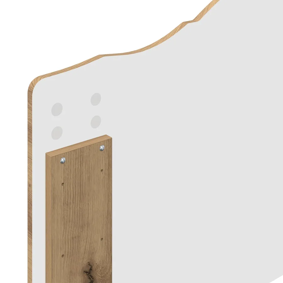 Cadre de lit Chêne artisan 100 x 200 cm Pin massif - 11