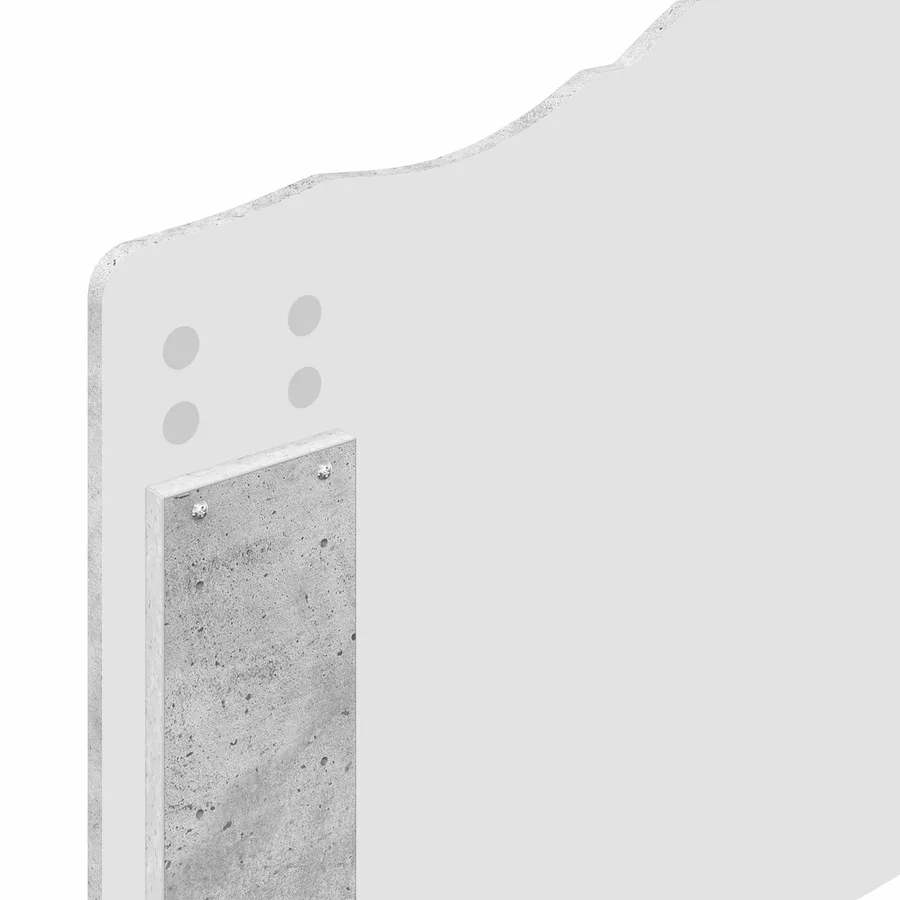 Lit de Rangement Gris béton 70 x 190 cm Bois d'ingénierie - 12