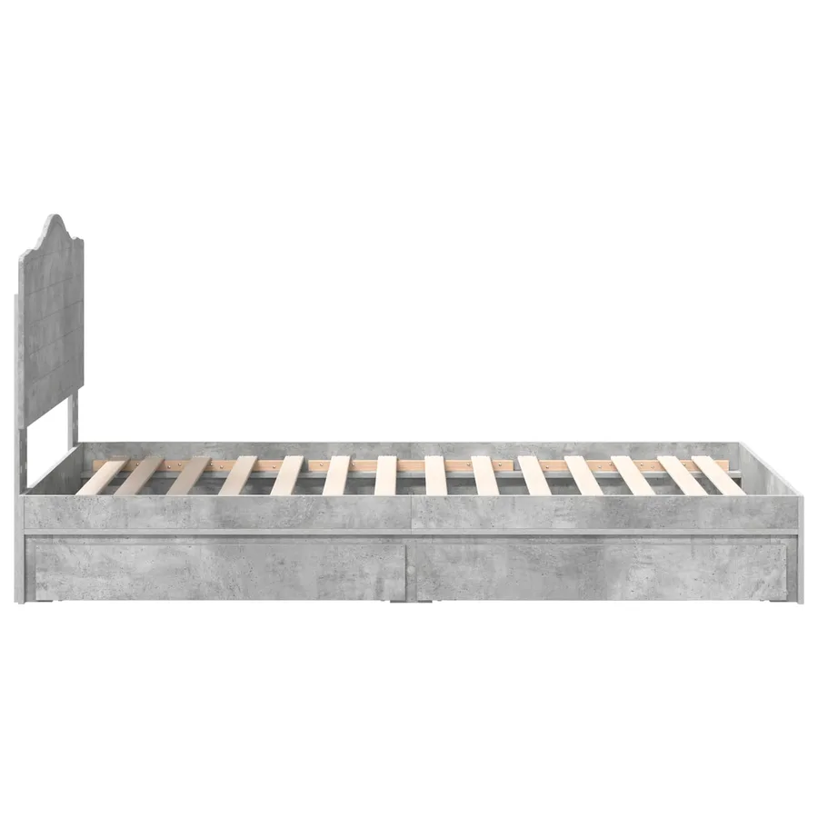 Lit de Rangement Gris béton 70 x 190 cm Bois d'ingénierie - 9