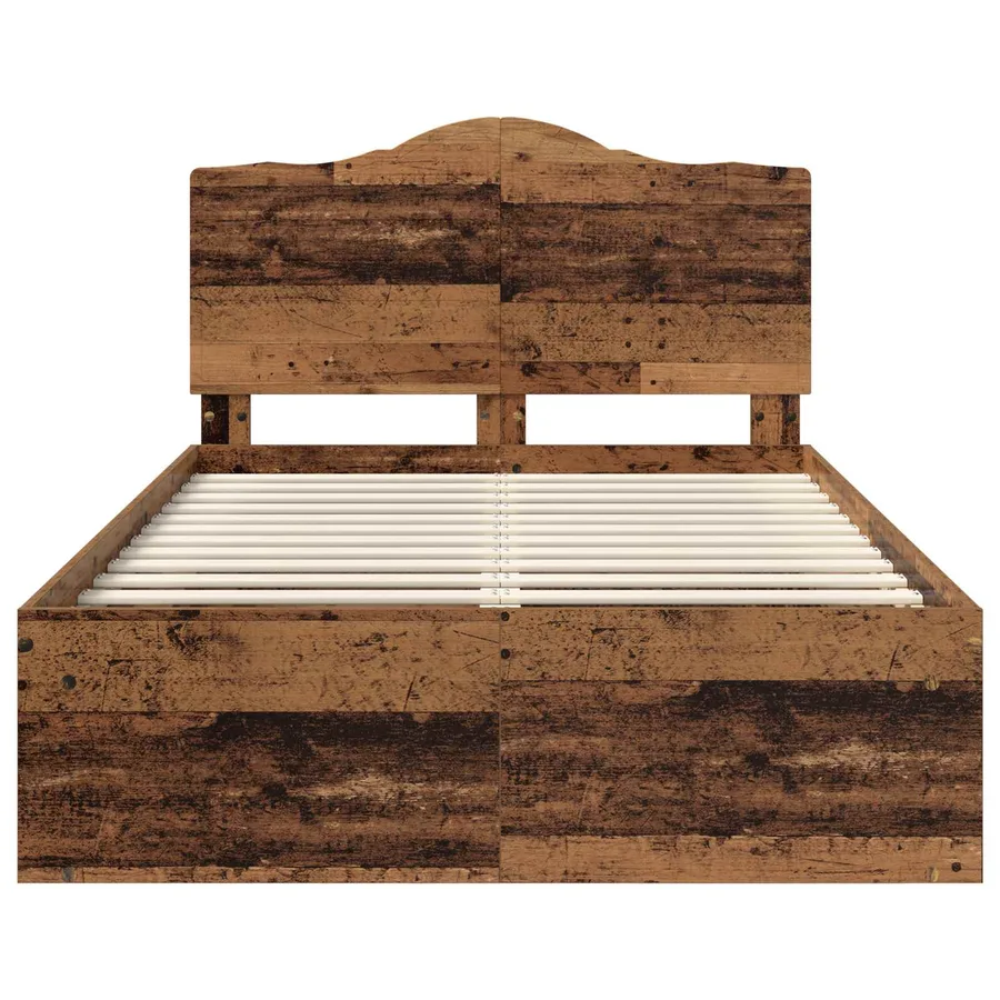 Cadre de lit Bois ancien 120 x 200 cm Pin massif - 7