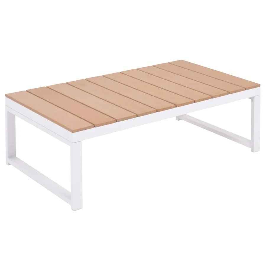 Salon de jardin 5 pcs avec coussins Aluminium et WPC - 2