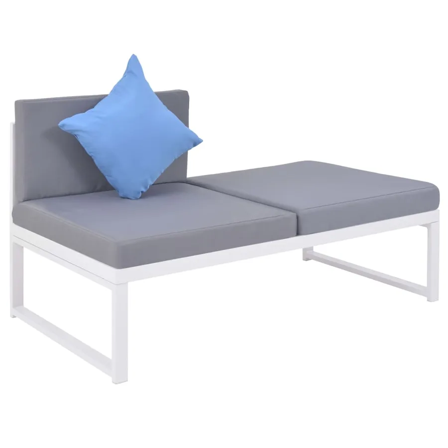 Salon de jardin 5 pcs avec coussins Aluminium et WPC - 4