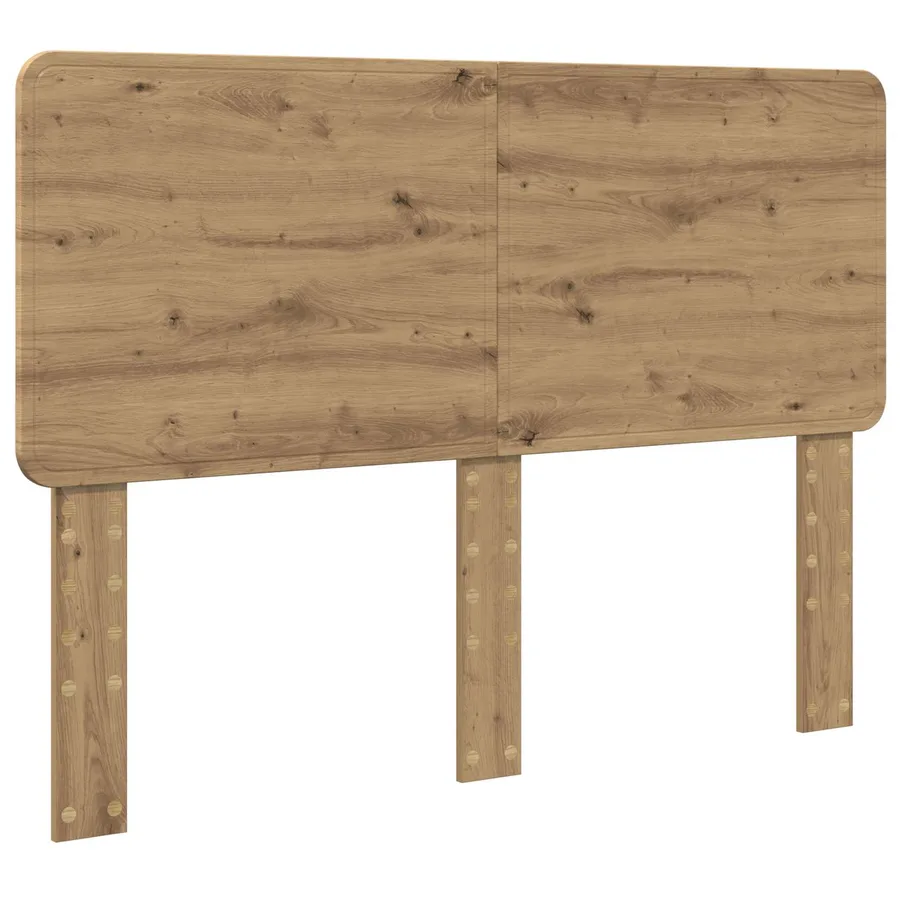 Cadre de lit Chêne artisan 150 x 200 cm Bois de pin massif - 6
