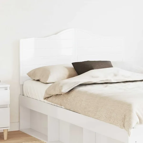 Tête de lit Blanc Brillant Bois d'ingénierie
