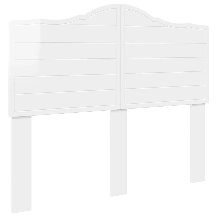 Tête de lit Blanc Brillant Bois d'ingénierie - 2