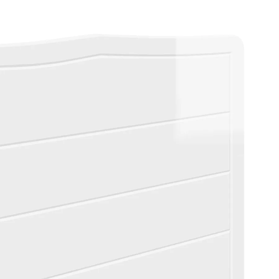 Tête de lit Blanc Brillant Bois d'ingénierie - 7