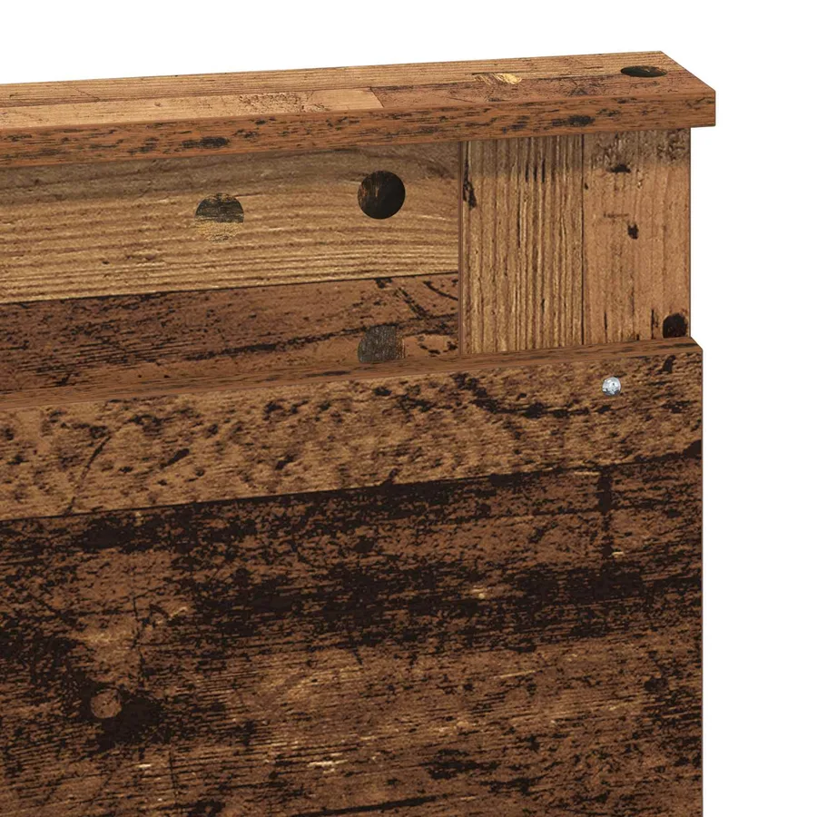 Cadre de lit Bois ancien 120 x 190 cm Pin massif - 11