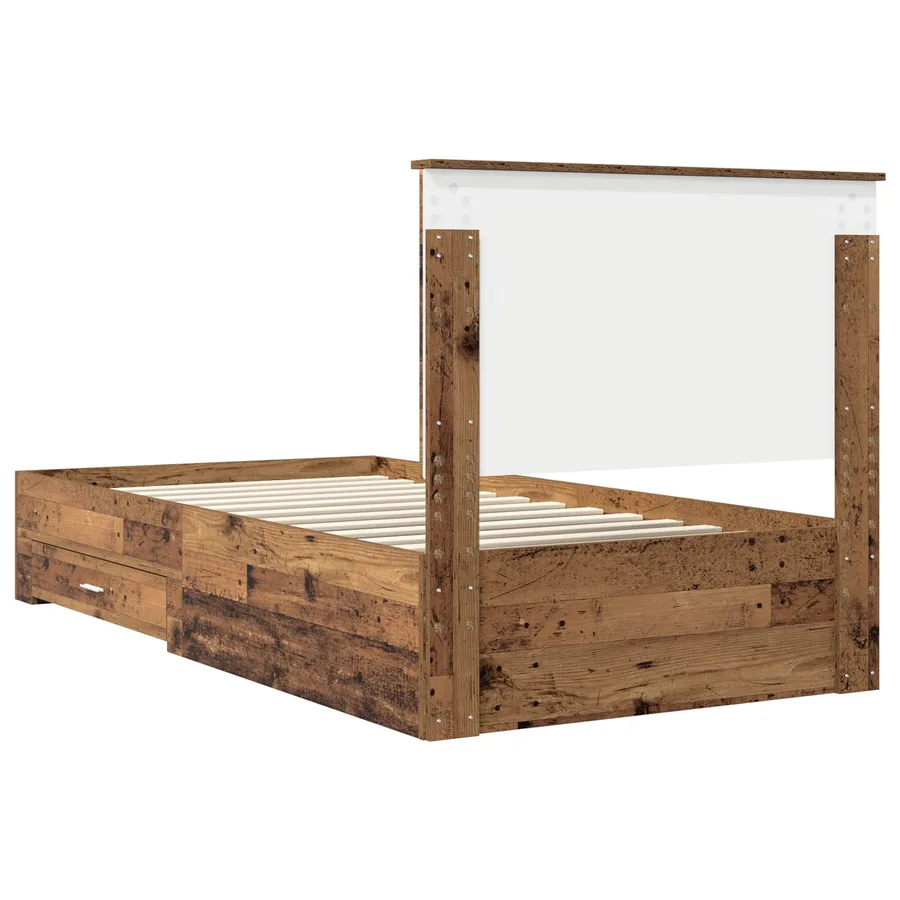 Cadre de lit Bois ancien 100 x 200 cm Bois d'ingénierie - 9