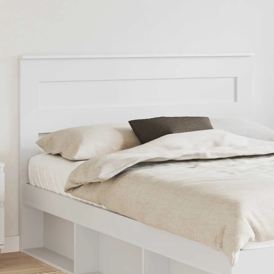Tête de lit Blanc Bois d'ingénierie
