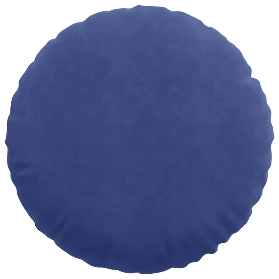 Coussins de siège 2 pcs Bleu police Ø 40 x 13 cm Velours - 6