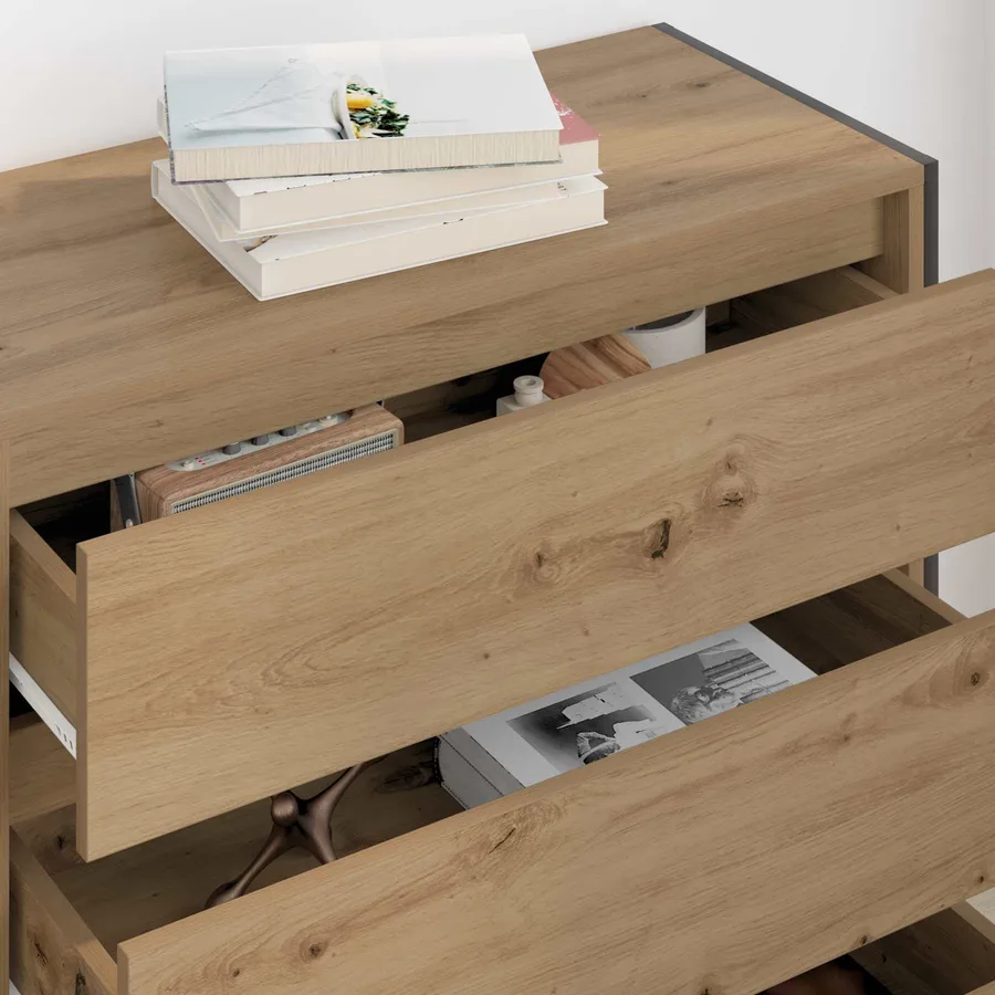 Buffet Chêne artisan 79 x 36 x 75.5 cm Bois d'ingénierie - 4