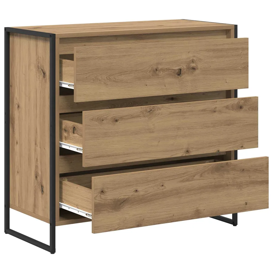 Buffet Chêne artisan 79 x 36 x 75.5 cm Bois d'ingénierie - 5