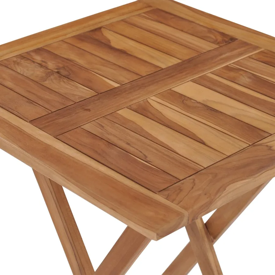 Table pliable de jardin 60x60x75 cm Bois de teck solide - 6