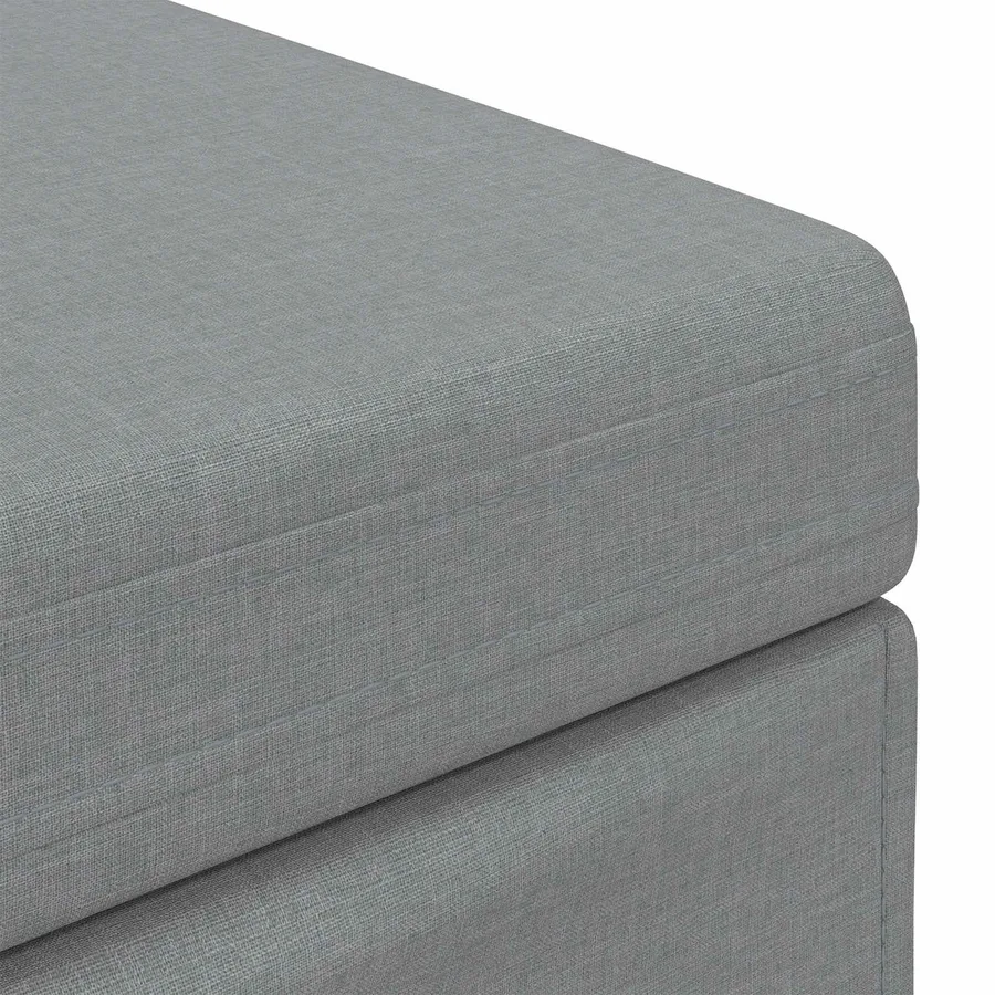 Tabouret Gris clair 41 x 41 x 40 cm Tissu et bois stratifié - 5