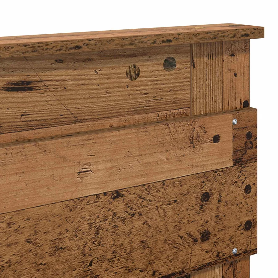 Cadre de lit Bois ancien 135 x 190 cm Bois de pin massif - 11