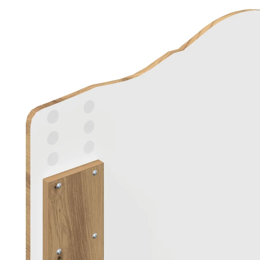 Cadre de lit Chêne artisan 90 x 190 cm Bois de pin massif - 11