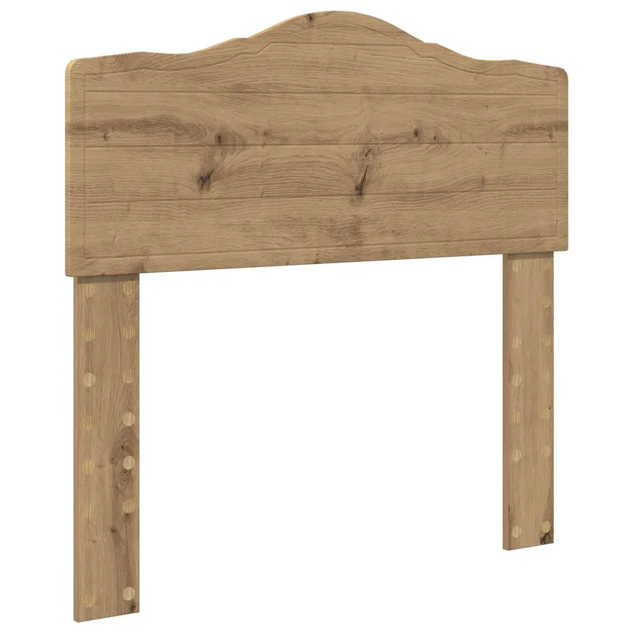 Cadre de lit Chêne artisan 90 x 190 cm Bois de pin massif - 6