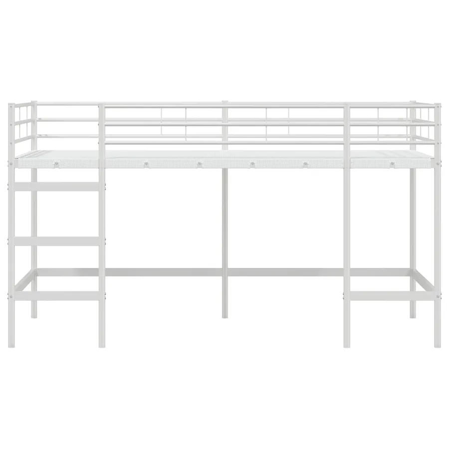 Lit mezzanine pour enfants Uni Blanc 80 x 200 cm Acier - 5
