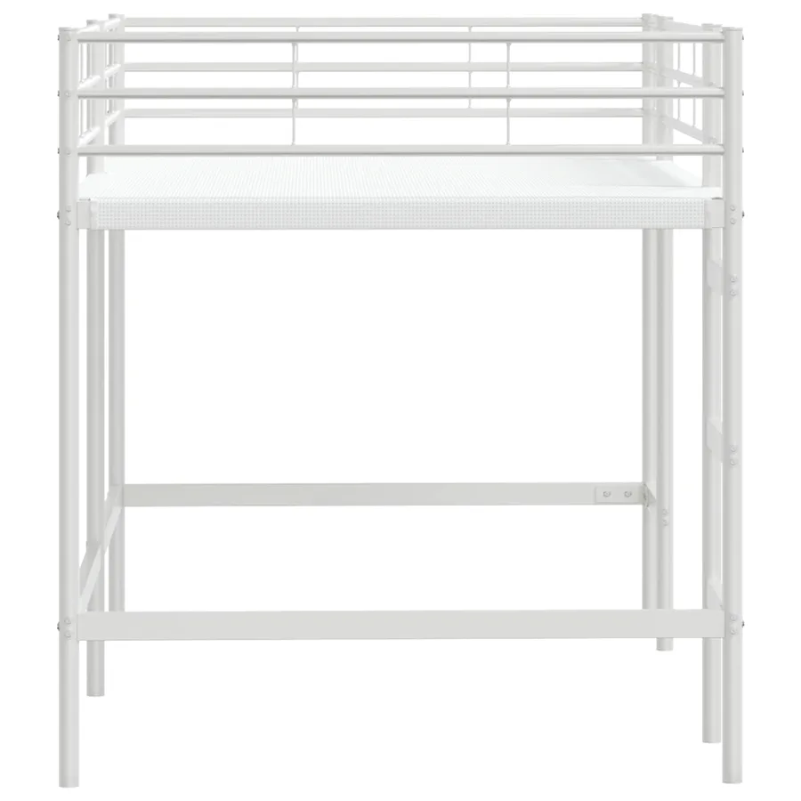 Lit mezzanine pour enfants Uni Blanc 80 x 200 cm Acier - 6