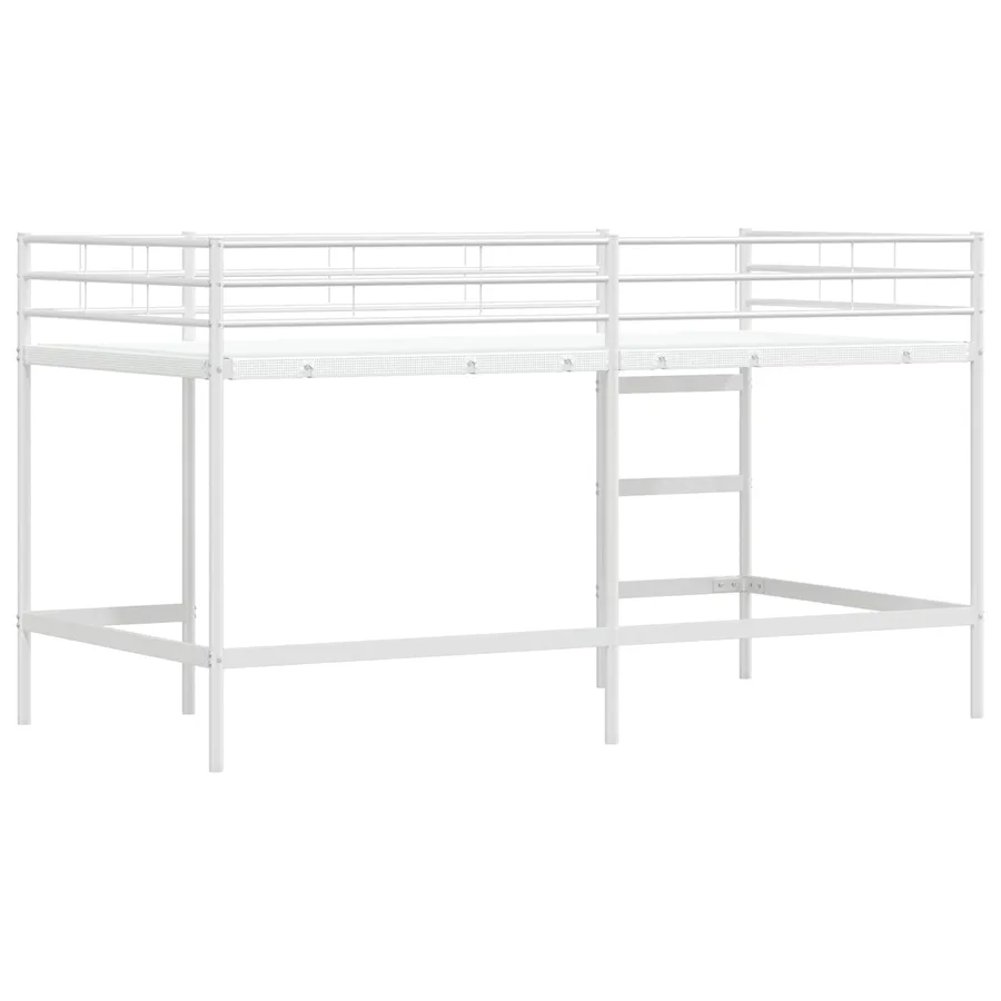 Lit mezzanine pour enfants Uni Blanc 80 x 200 cm Acier - 7