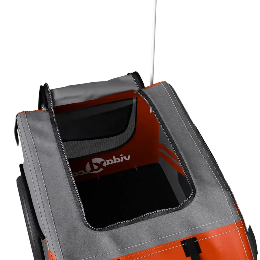 Remorque de vélo pour animaux de compagnie orange et noir - 11
