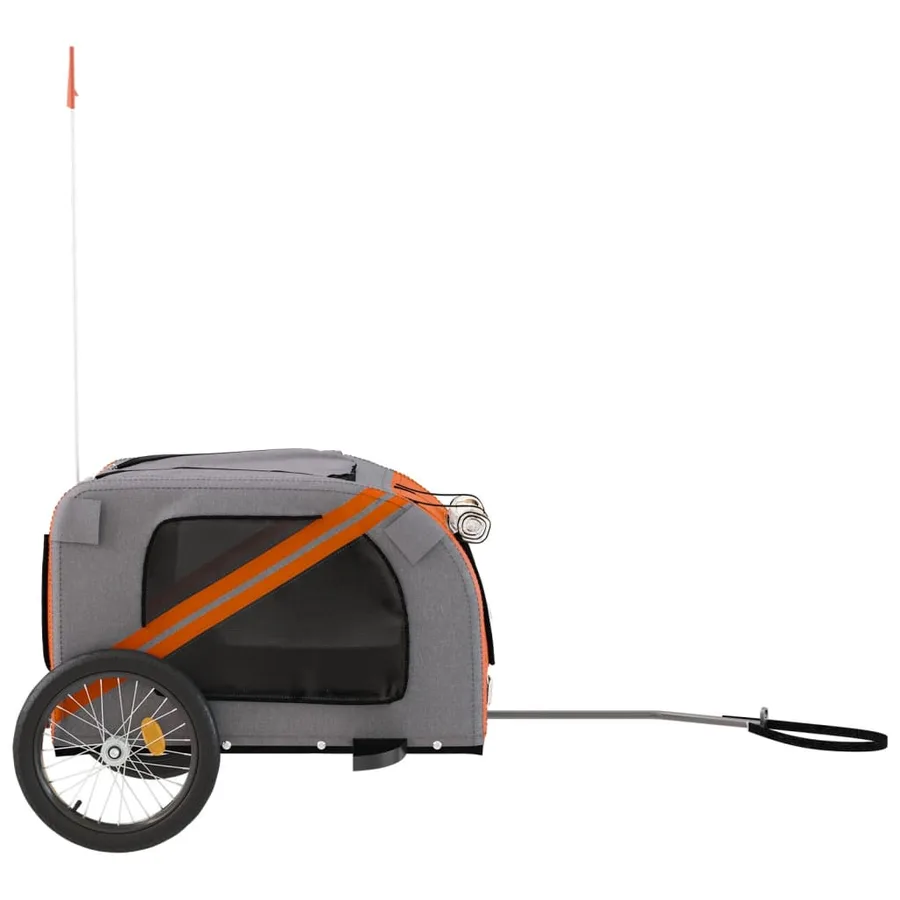 Remorque de vélo pour animaux de compagnie orange et noir - 6
