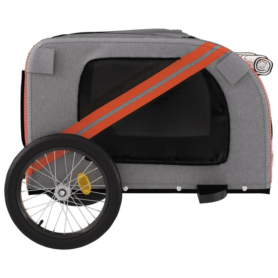 Remorque de vélo pour animaux de compagnie orange et noir - 7