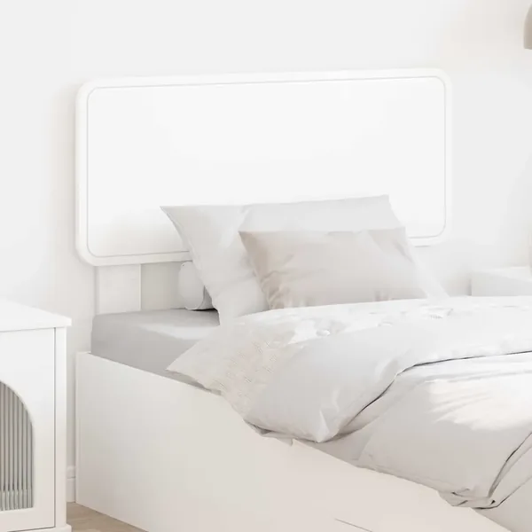 Tête de lit Blanc Bois d'ingénierie