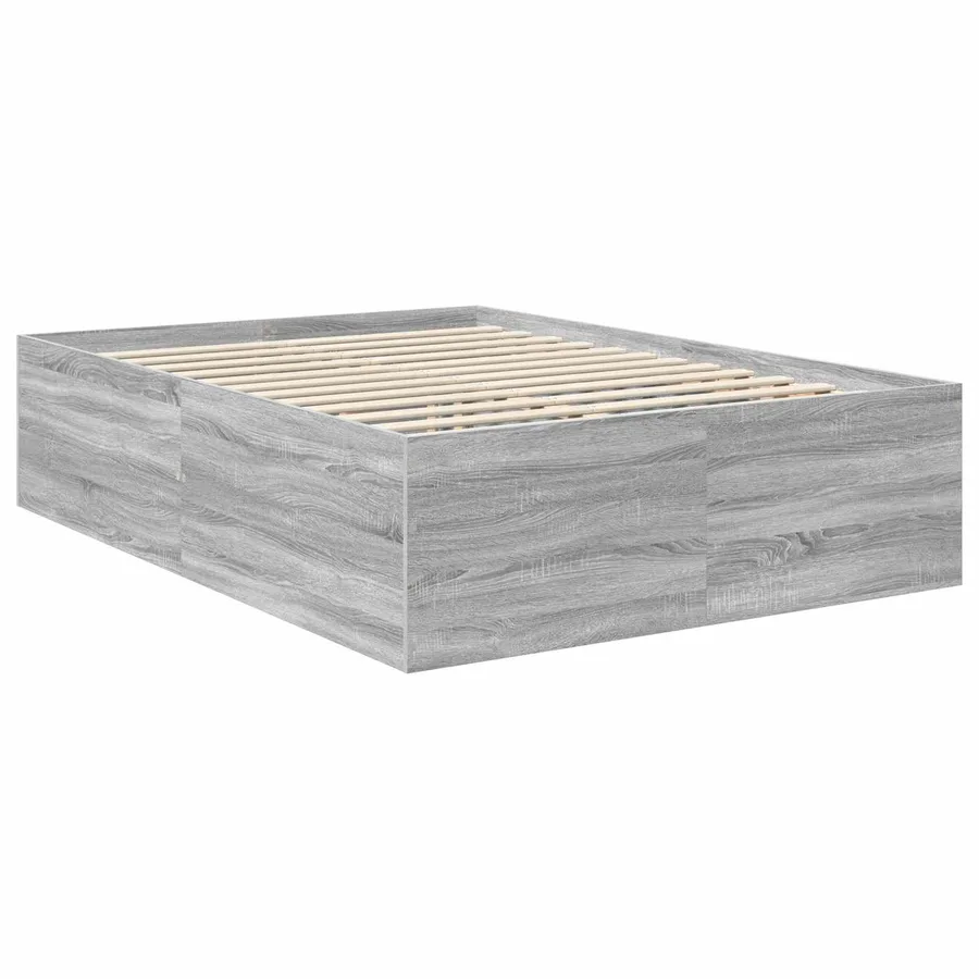 Cadre de lit Gris Sonoma 160 x 200 cm Bois d'ingénierie - 5
