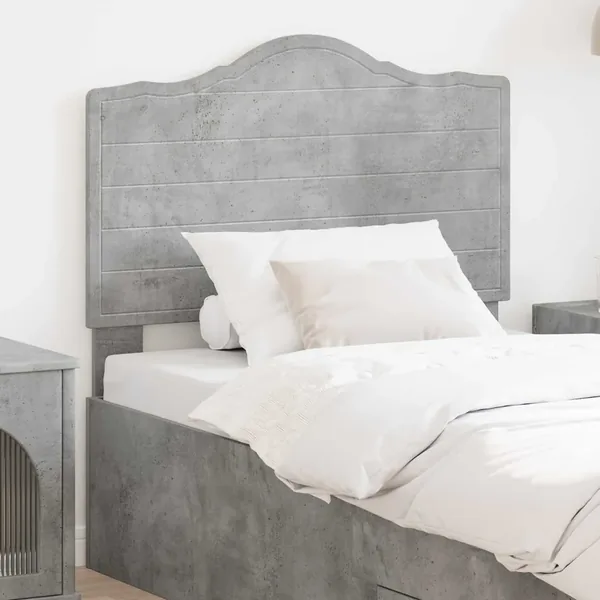 Tête de lit Gris béton Bois d'ingénierie