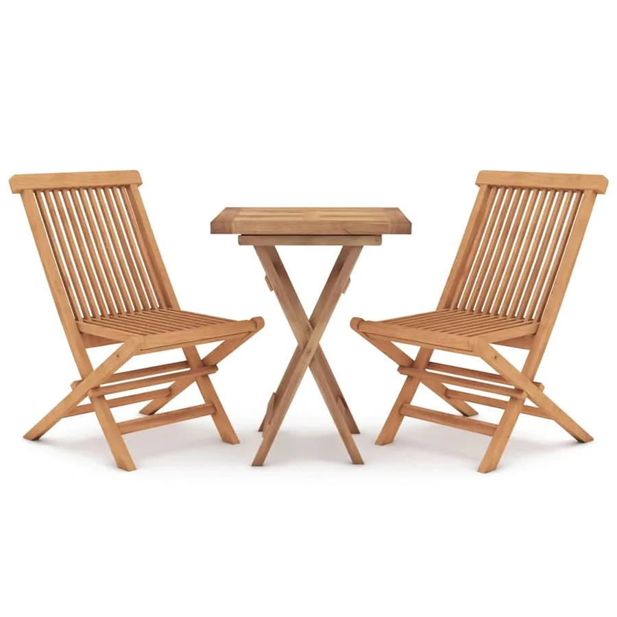 Ensemble à manger de jardin 3 pcs Bois de teck massif - 2