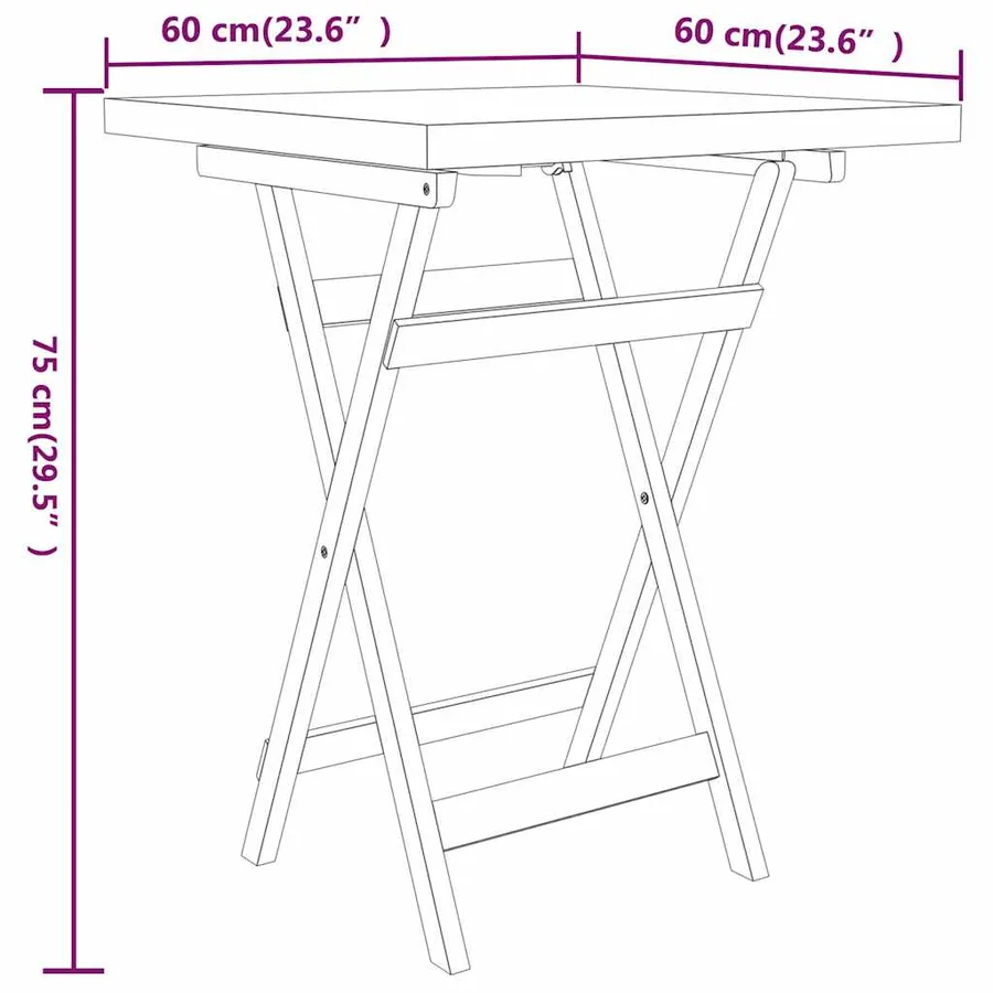 Ensemble à manger de jardin 3 pcs Bois de teck massif - 9