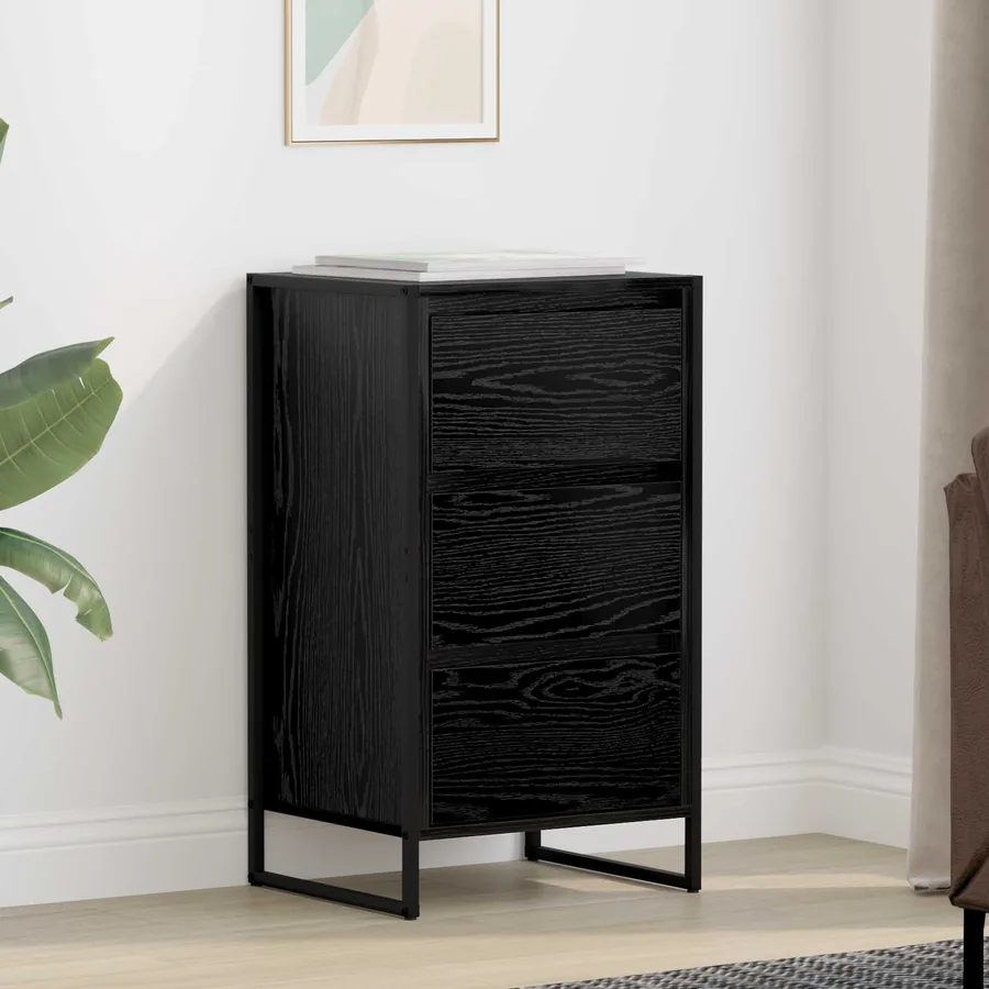 Buffet Chêne noir 42 x 36 x 75.5 cm Bois d'ingénierie