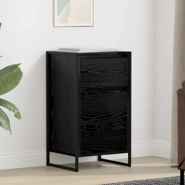 Buffet Chêne noir 42 x 36 x 75.5 cm Bois d'ingénierie