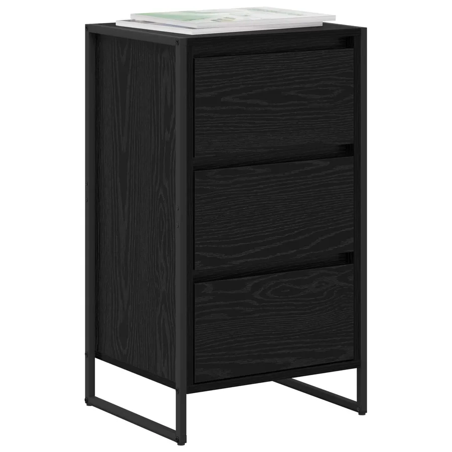 Buffet Chêne noir 42 x 36 x 75.5 cm Bois d'ingénierie - 3