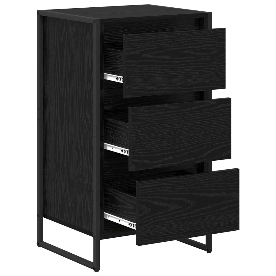 Buffet Chêne noir 42 x 36 x 75.5 cm Bois d'ingénierie - 5