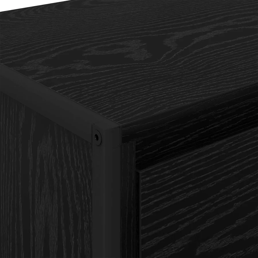 Buffet Chêne noir 42 x 36 x 75.5 cm Bois d'ingénierie - 9