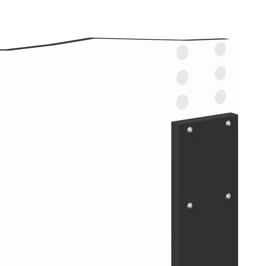 Cadre de lit Noir 140 x 200 cm Bois de pin massif - 11