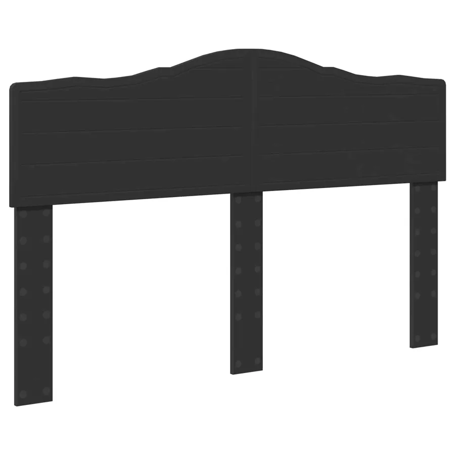 Cadre de lit Noir 140 x 200 cm Bois de pin massif - 6