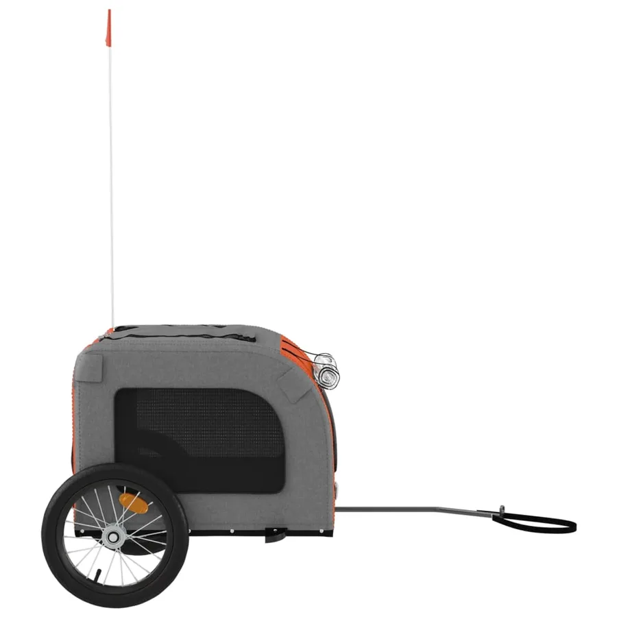 Remorque de vélo pour animaux de compagnie orange et gris - 6