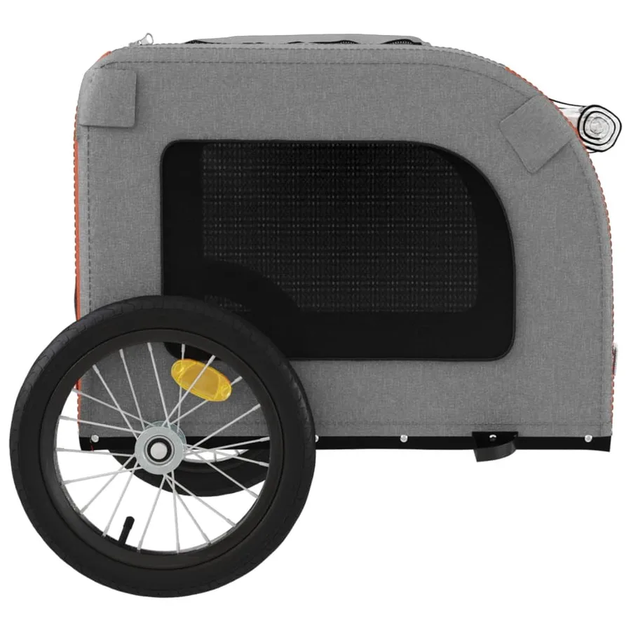 Remorque de vélo pour animaux de compagnie orange et gris - 7