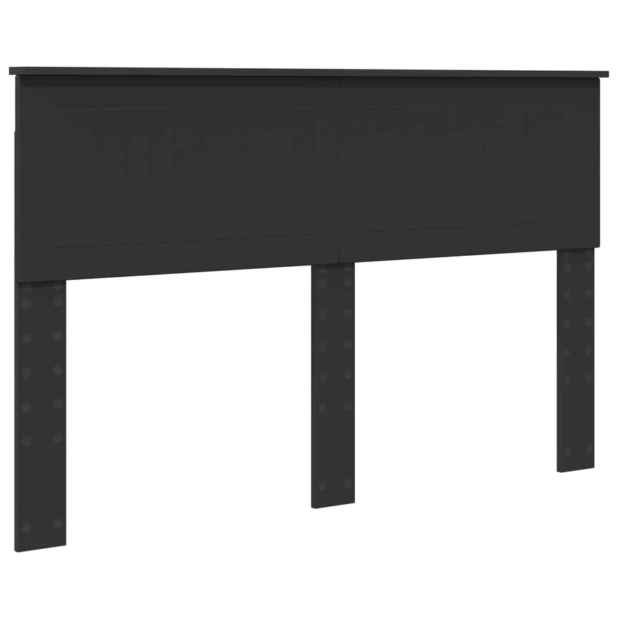 Cadre de lit avec tête de lit Noir 140 x 200 cm Pin massif - 6