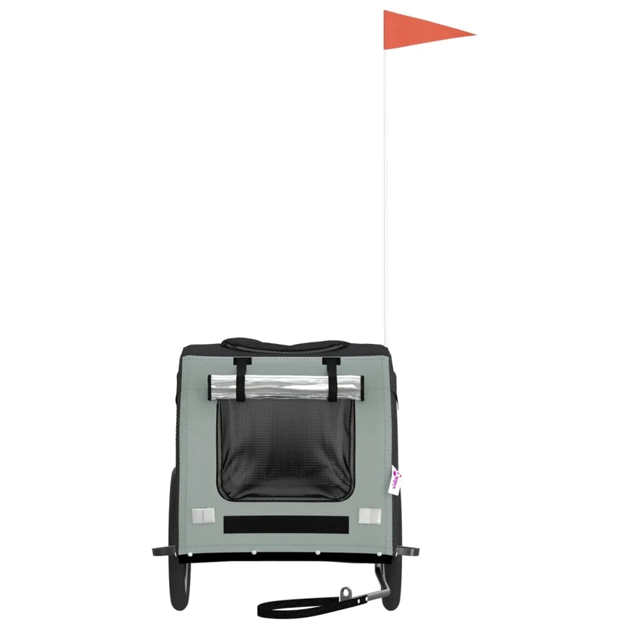 Remorque de vélo pour animaux de compagnie noir et gris - 4