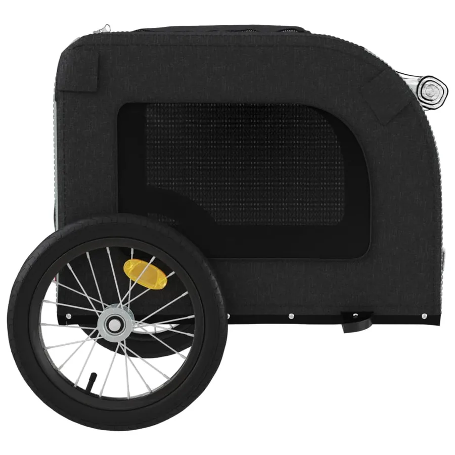 Remorque de vélo pour animaux de compagnie noir et gris - 7