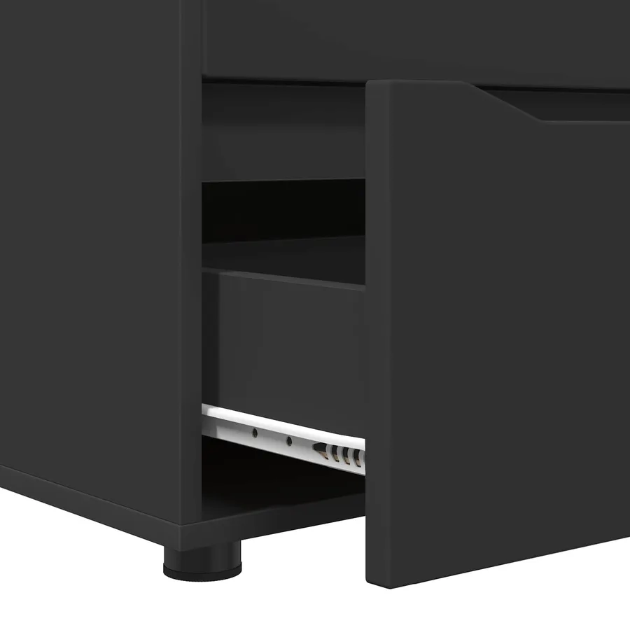 Armoire de rangement Noir 40 x 48 x 57 cm Bois d'ingénierie - 9